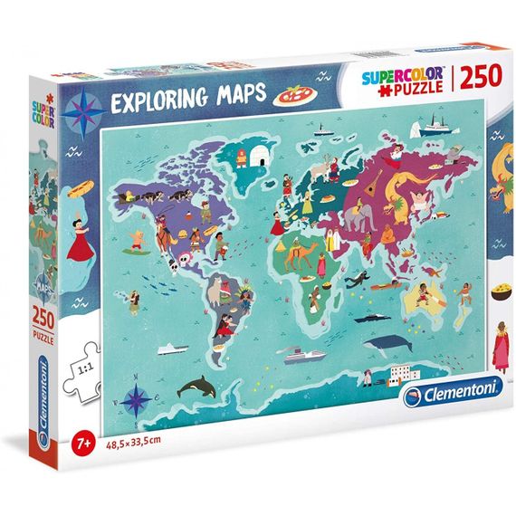 Puzzle PZL 250 MAPPE GEO MONDO/USI&amp;COS95030069