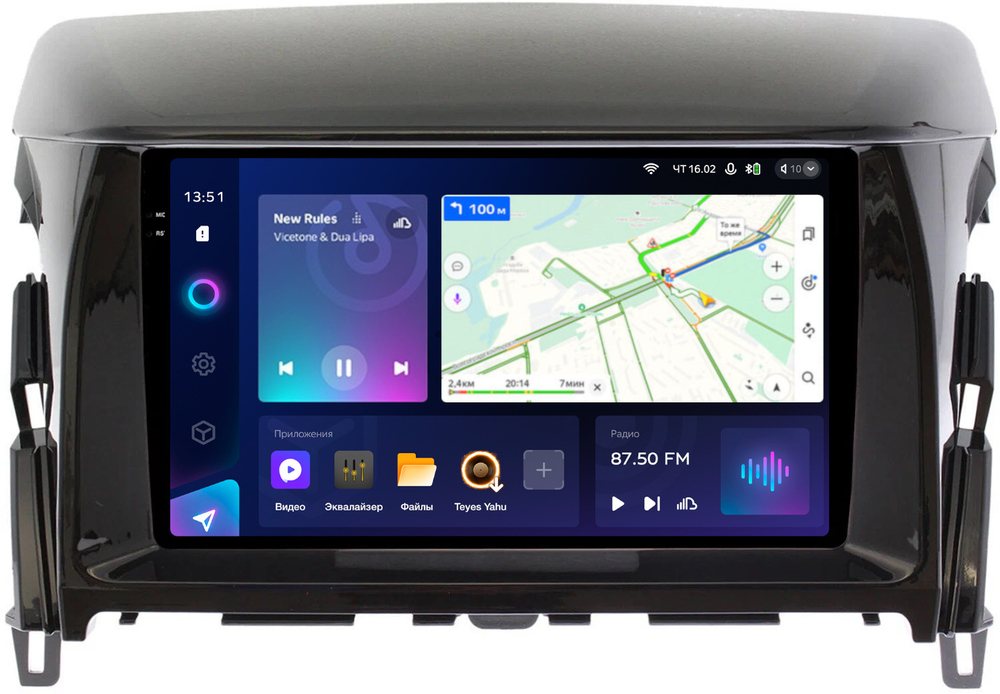 Магнитола для Mitsubishi Eclipse Cross (взамен 206х105мм ШГУ под козырьком) - Teyes CC3-2K QLed Android 10, ТОП процессор, SIM-слот, CarPlay