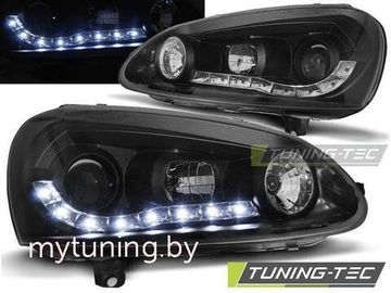 Передние фары VW Golf 5 daylight black