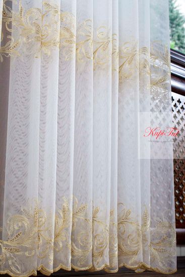 Тюль Belle-2 французская сетка (золото)