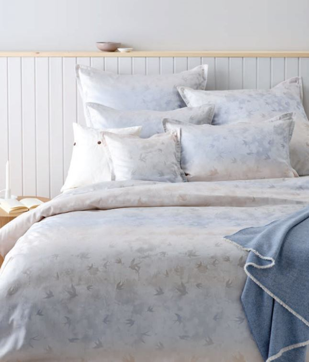 Постельное белье 2 спальное евро Curt Bauer Heaven 9037 sunset голубое