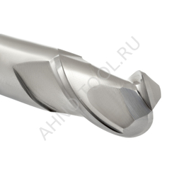 Фреза твердосплавная сферическая 12мм (L=75, l=24, хв=6) Z2 35° по алюминию и цвет.металлам BRAL-2B-R6.0 AHNO