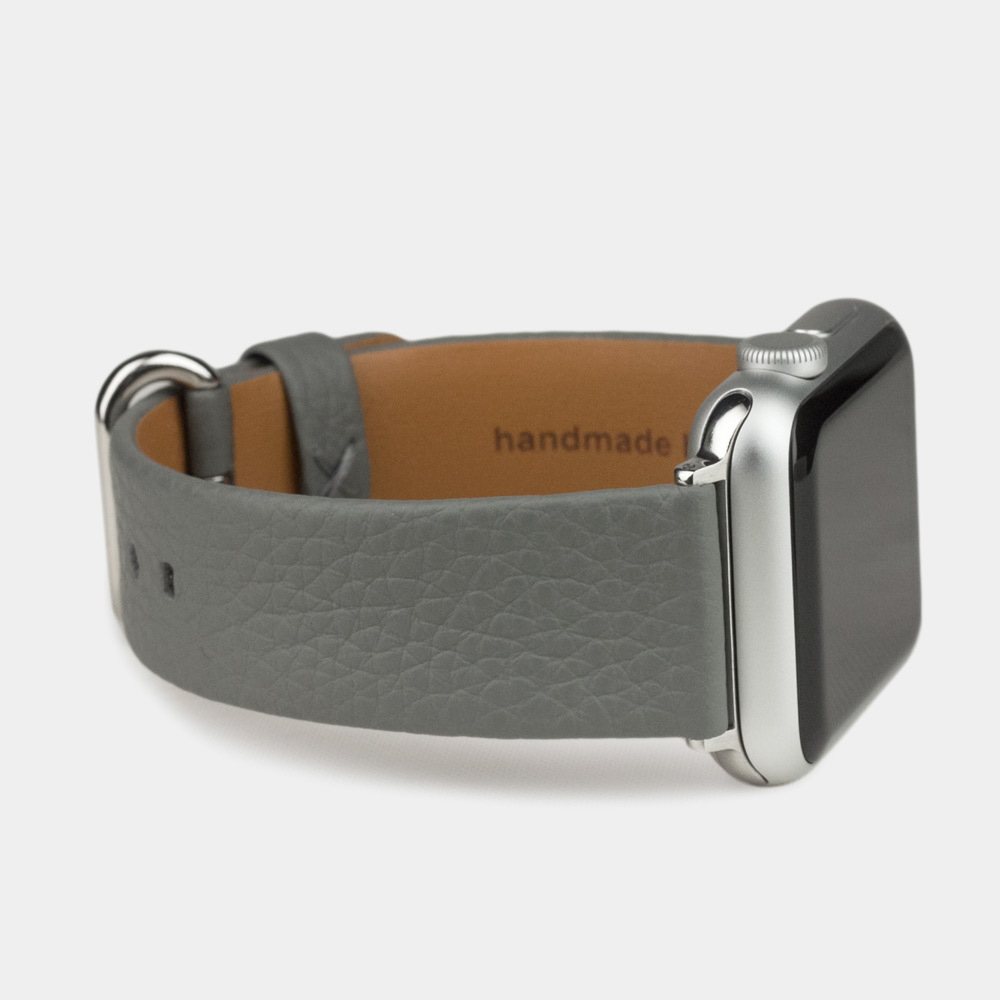 Ремешок кожаный для Apple Watch 40/41mm Classic серого цвета