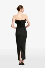 Платье миди корсетное из сатина