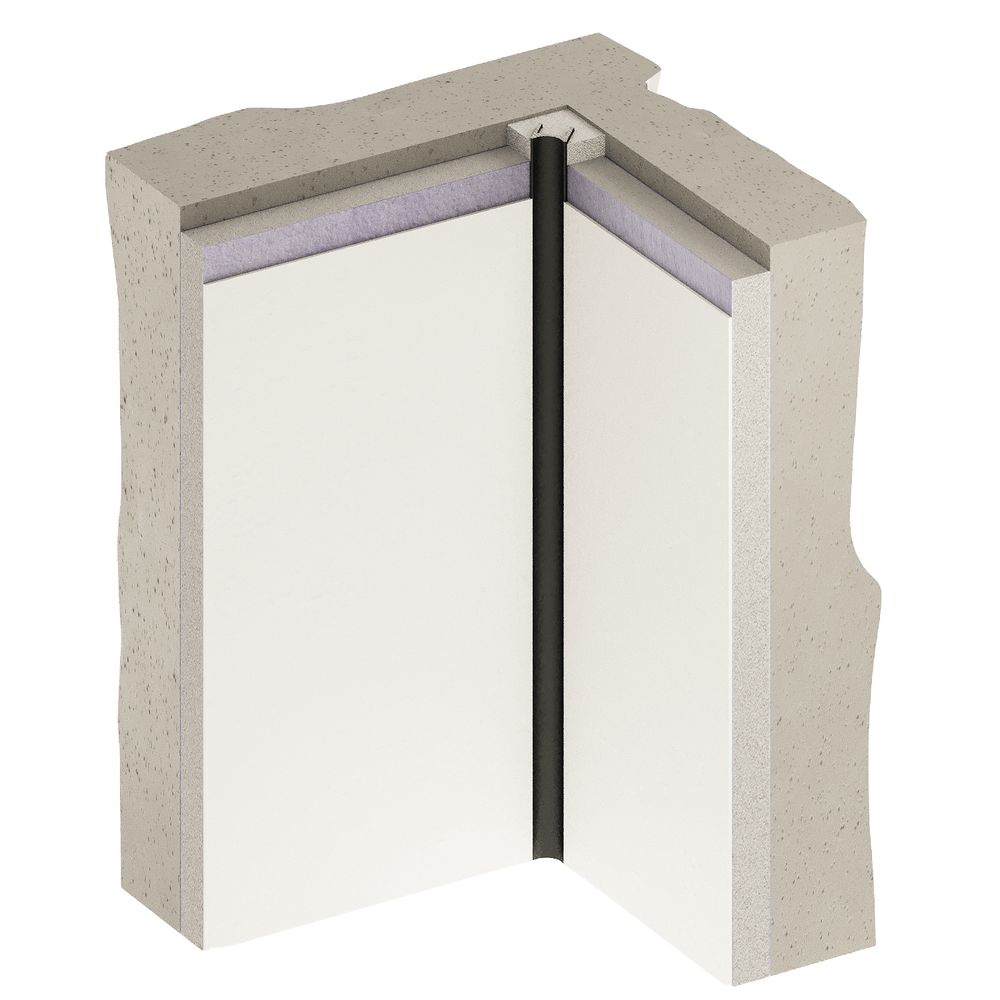 Теневой профиль разделительный анодированный черный, 3000x10x10 мм