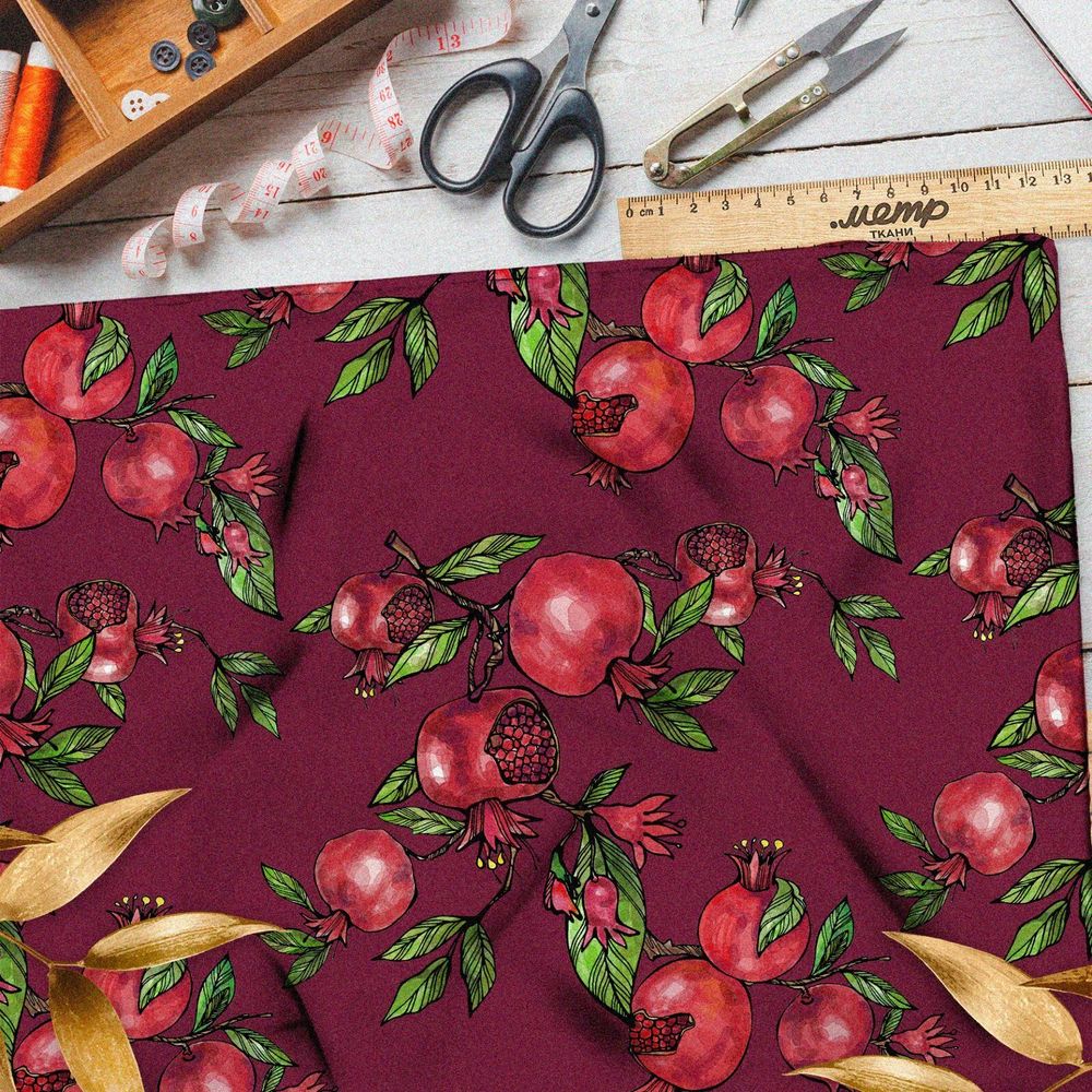 Ткань дюспо спелые гранаты