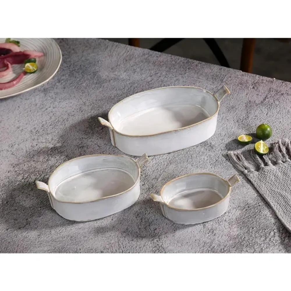 Блюдо овальное 25,5*13,5 см h5 см 700 мл Gray Oval Bucket с ручками Frutti di Mare P.L. [1]