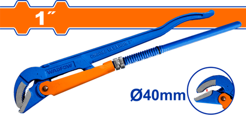 Ключ трубный рычажный 45° 40 мм (24) WADFOW WPW3101
