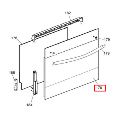 Стекло двери духовки Candy (Канди) 42813905