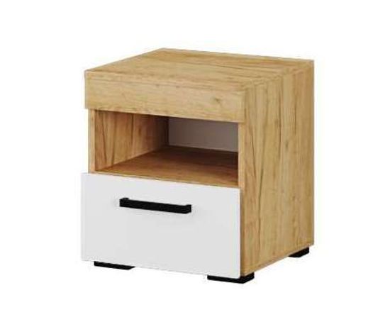 дуб крафт золотой / белый с тиснением поры дерева