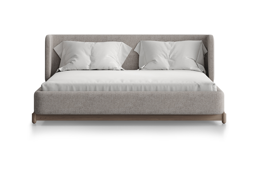 Кровать Basic спальное место 160*200 см (бежевый, рогожка)