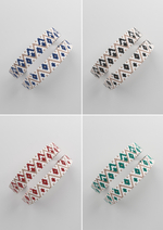 Схема PEYOTE, Схема браслета мозаичное плетение, узор из Miyuki Delica 11/0, файл PDF, №427