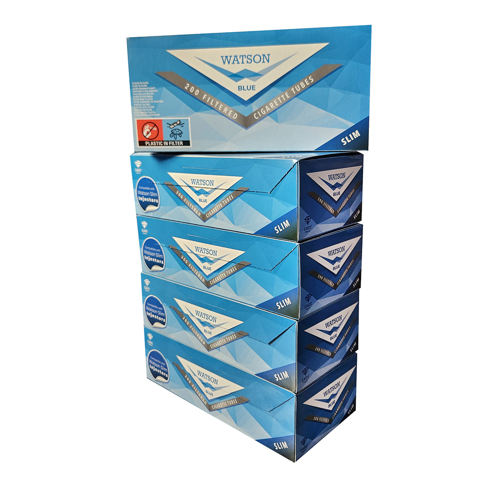 Гильзы для сигарет "Watson" Slim Blue 17мм 5x200шт (Комплект)