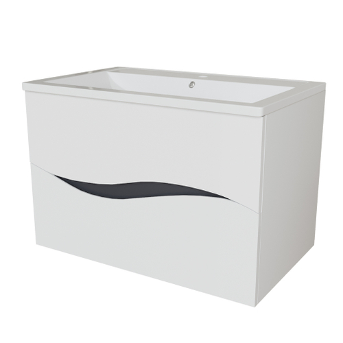 Тумба д/ванной "Лайф-80" подвесная  под раковину Марго-80 (MIXLINE) (ПВХ)