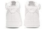 Nike Air Force 1'07 Air Force One synthetic leather wrapped non-slip wear-resistant balanced mid-top sneakers men's pure white