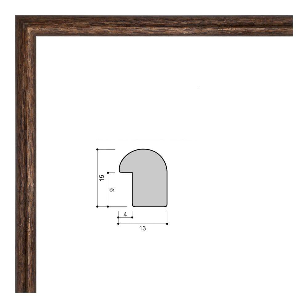 Фоторамка 30х40 см бронза, фактура дерево, арт. 3040.140440
