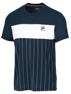Мужская теннисная футболка Fila T-Shirt Mauri - peacoat blue/white