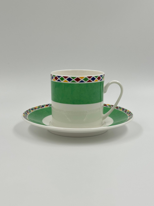 Кофейная пара зелёная Yves Saint Laurent by Yamaka