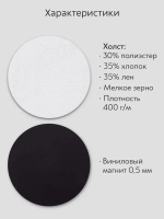 Холст на магните 10 см., 5 шт., круглый / Набор магнитных холстов для рисования