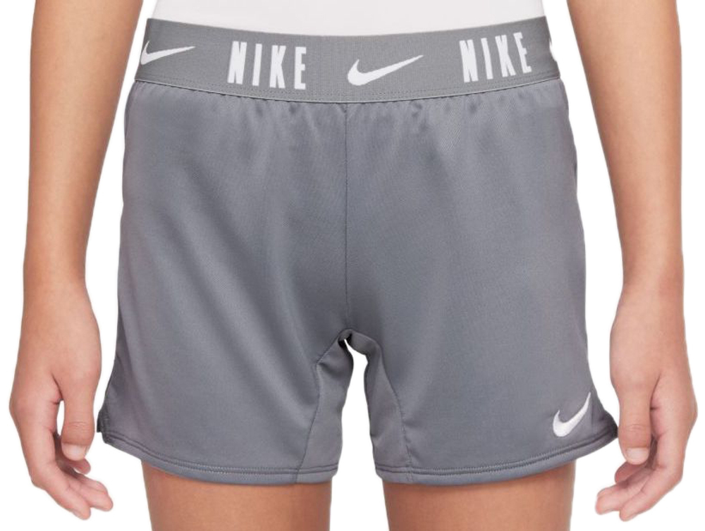 Шорты для девочки теннисные Nike Dri-Fit Trophy 6in Shorts - smoke grey/smoke grey/white