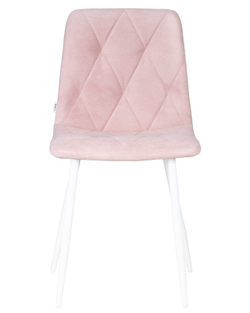 Набор 4 шт Стул обеденный DOBRIN CHILLY ROMBO, Розовый Simple 03, основание белый