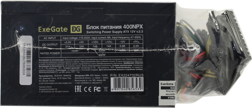 Блок питания 400W ExeGate < ATX-400NPX> ATX (24+4+6пин)