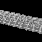 Шторная лента Oz-Is арт. 4446 M вафельная сборка, коэф сборки 1:2,5, цвет прозрачный (ширина 100 mm)