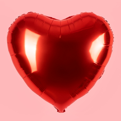 Сердце 61 см "Красное металлик"
