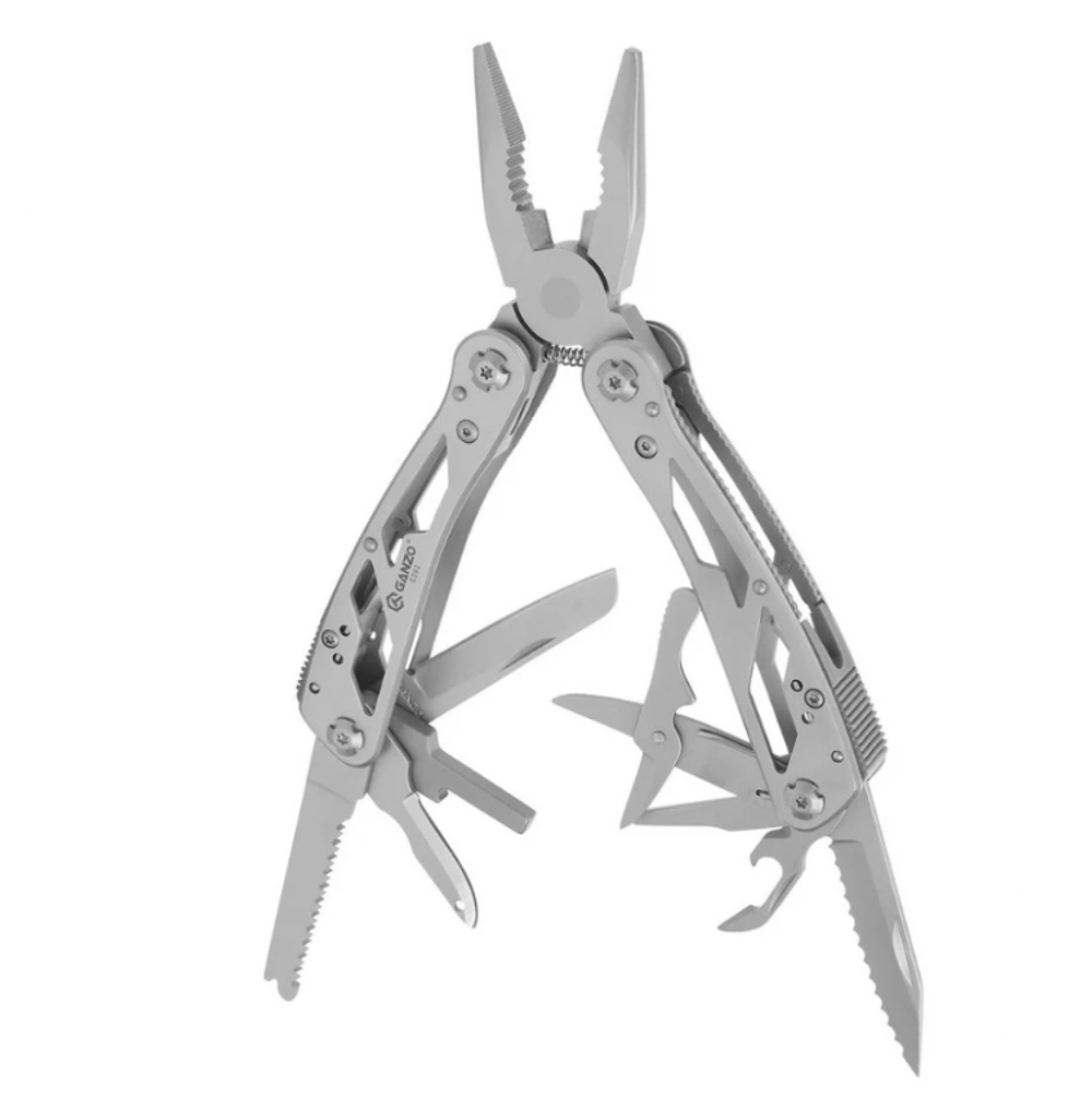 Мультитул "Ganzo", 105x50х18 мм, 24 предмета, цвет хром