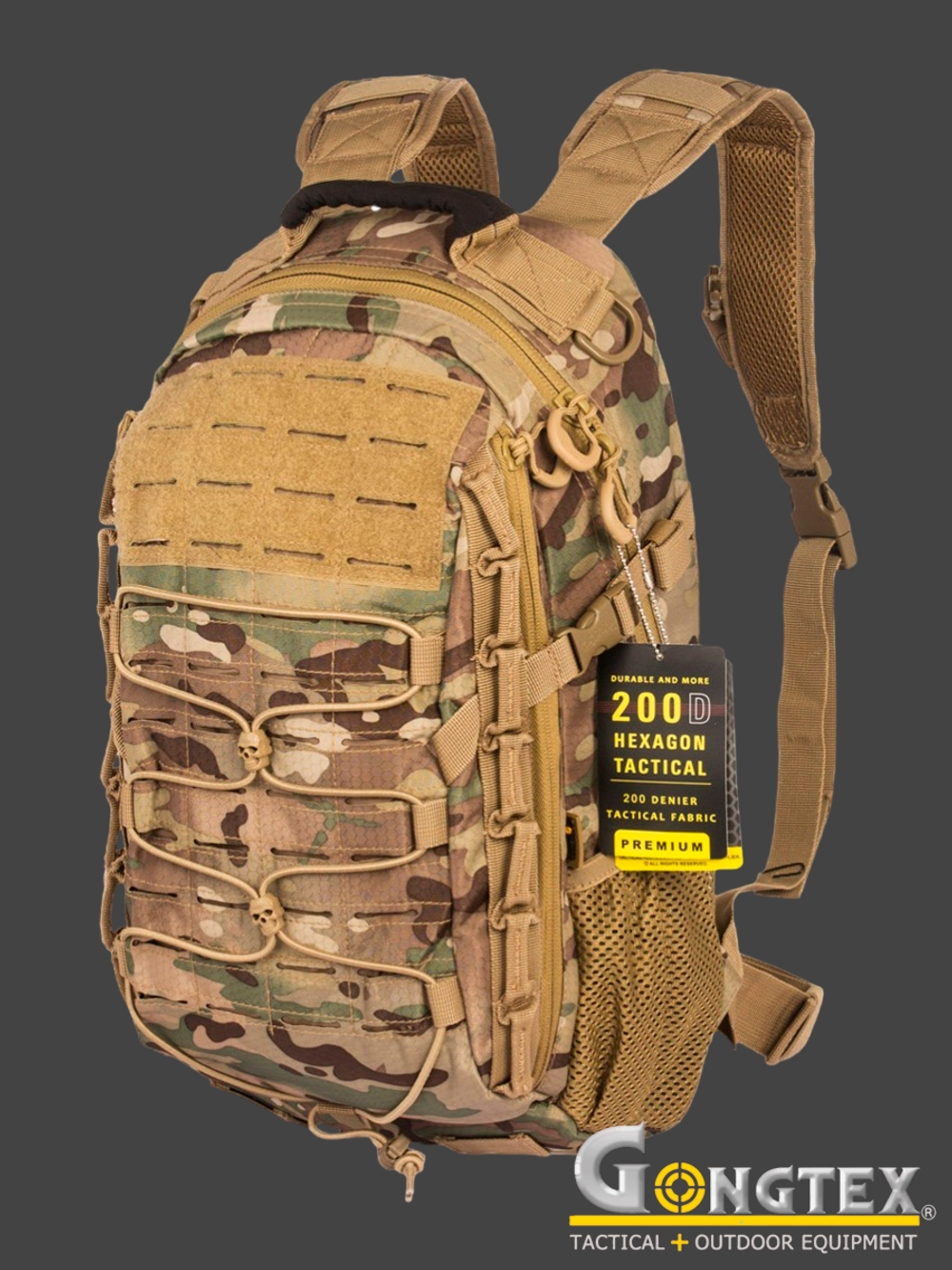 Рюкзак тактический Gongtex Ghost II Hexagon Backpack, 18л (GB0423). Мультикам