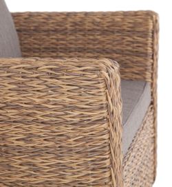 "Капучино" кресло из искусственного ротанга (гиацинт), цвет соломенный
