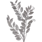 Ветка декоративная «Изящный вензель» 82 см, Серебро