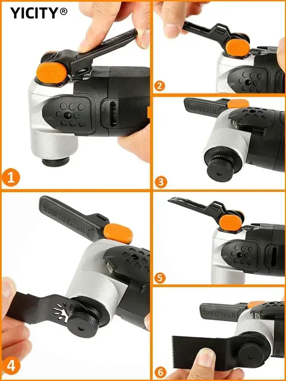 YICTIY Насадки для реноватора, набор 24шт. полотно пильное