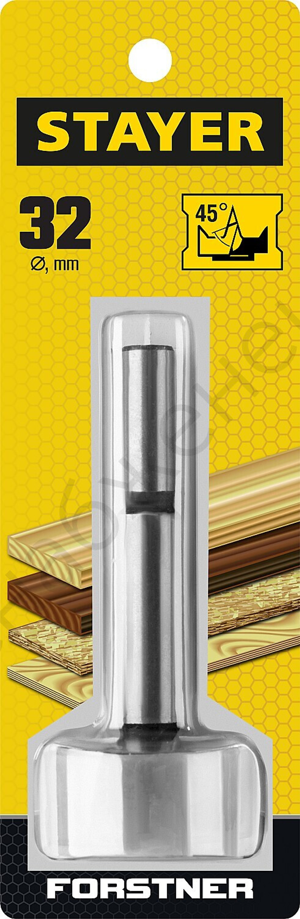 STAYER Forstner 32мм, сверло форстнера по дереву, ДСП