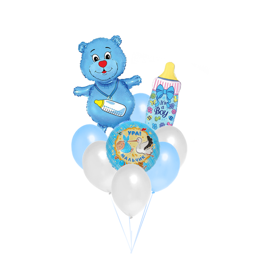 Фонтан мишка синий