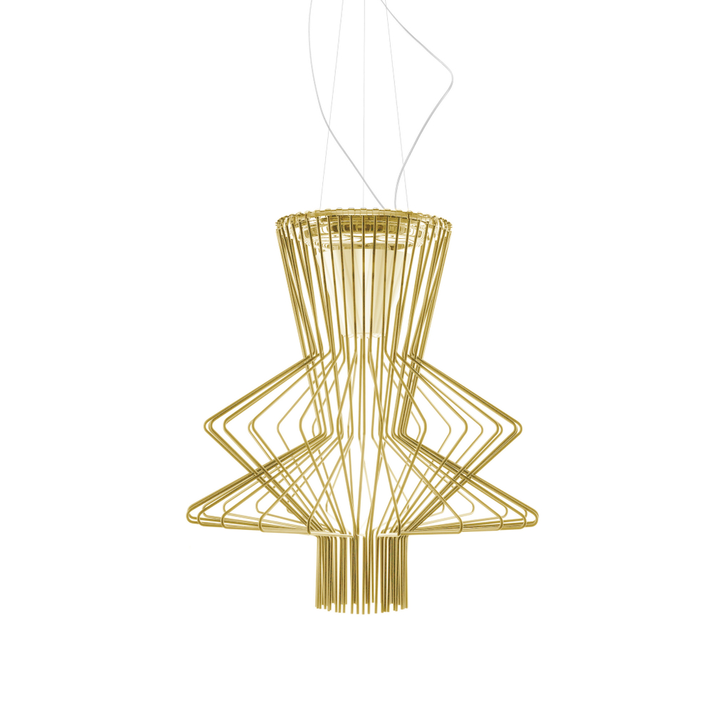Pendant design lamp  Allegretto Ritmico 2 by Foscarini (Gold)