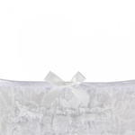 Трусики кружевные с доступом, белые, XL-2XL