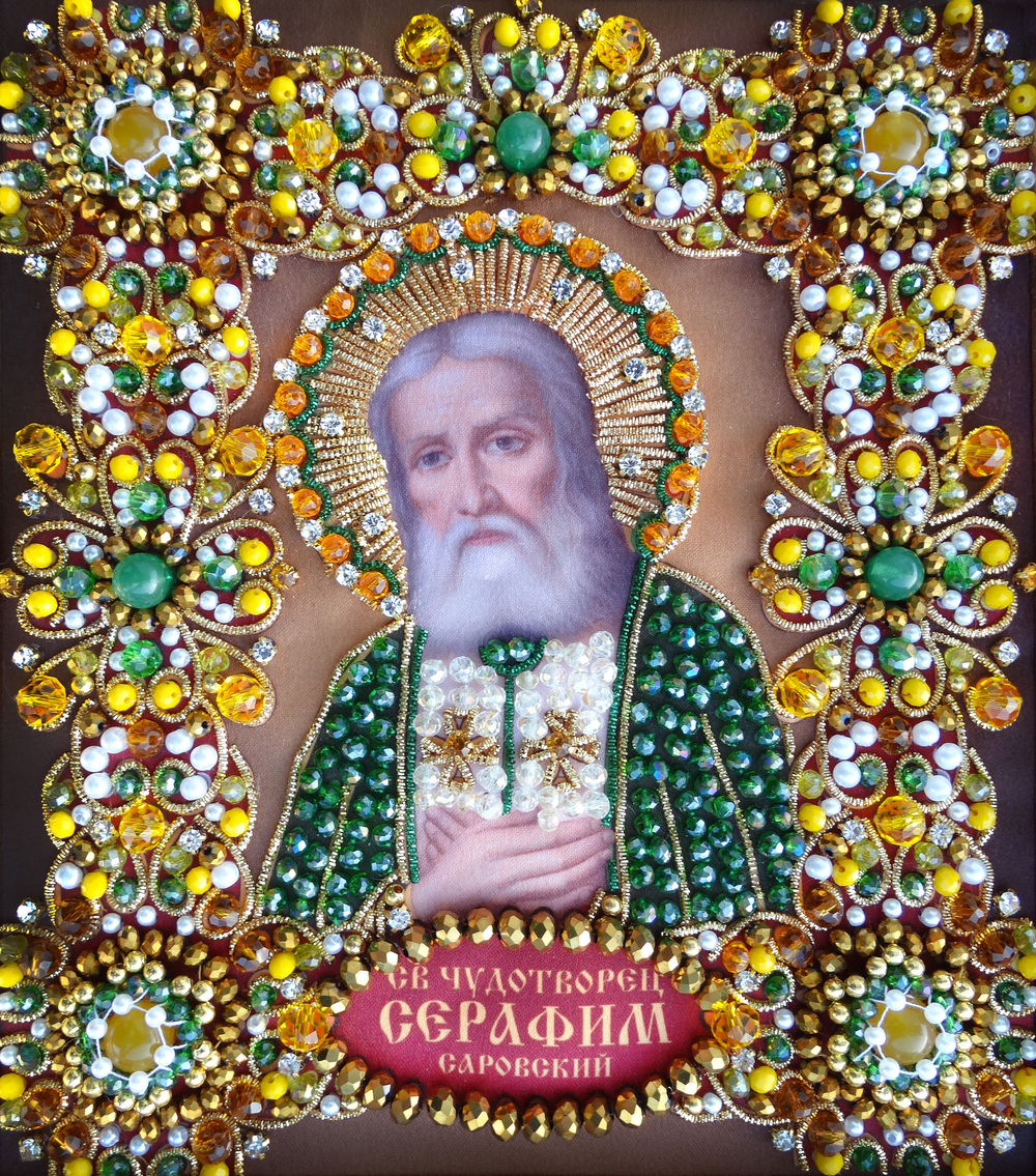 Принт-Ии69 Ткань с нанесенной авторской схемой Серафим Саровский