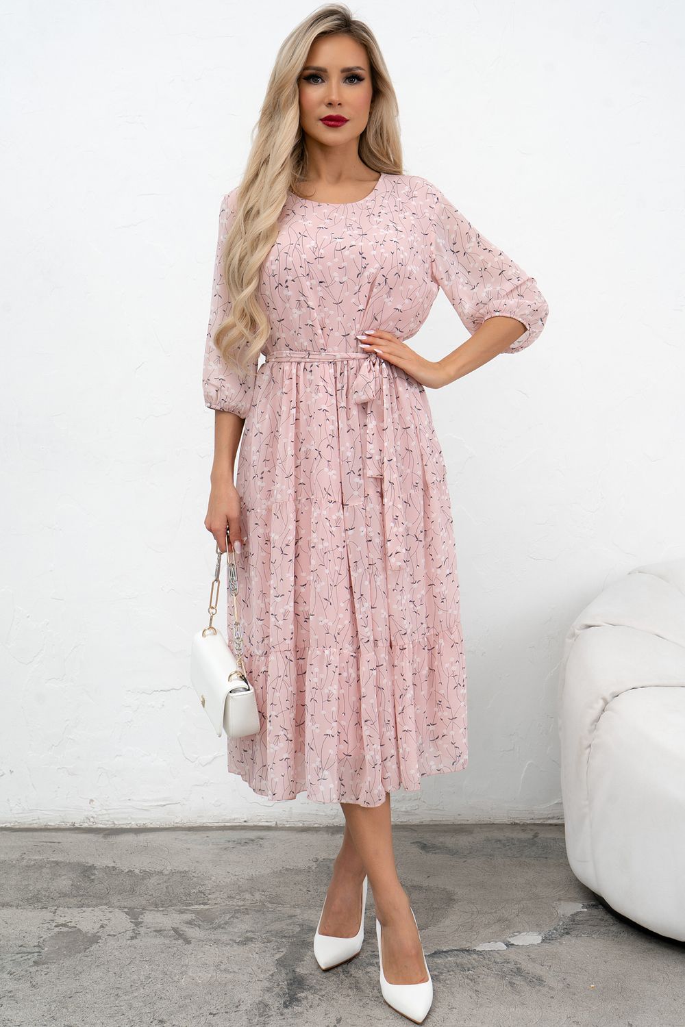 Платье Хелен (пудровый) Р11-1075/29 Nikol