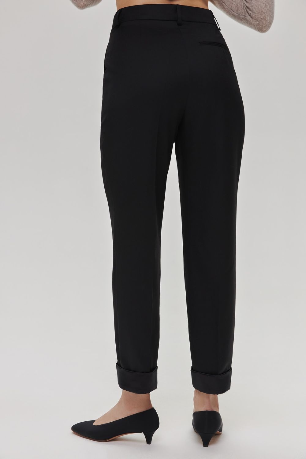 Брюки с отворотами (Просто идеальные брюки), черные