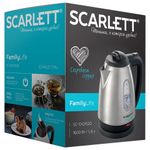 Чайник SCARLETT SC-EK21S20, 1,8 л, 1600 Вт, закрытый нагревательный элемент, сталь