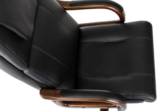 Кресло руководителя Бюрократ T-9933Walnut черный эко.кожа крестов. металл/дерево