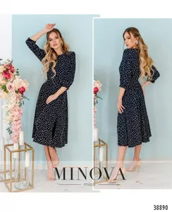 Платье 3142-темно-синий Minova
