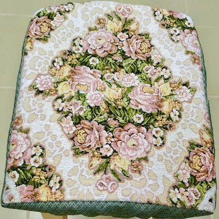 Чехол гобеленовый для табурета "ДВ.", дизайн: 74, размер 32*32см, Россия.