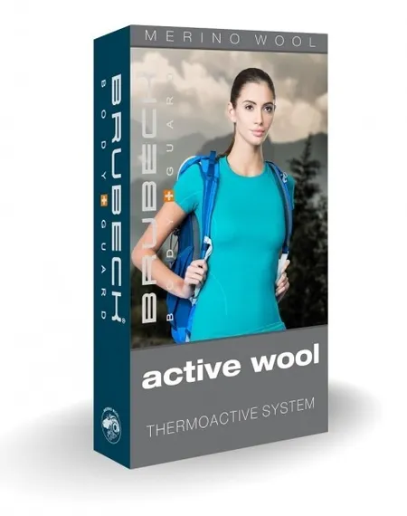 Термобелье-футболка женская Brubeck Active Wool LS12810 малиновый