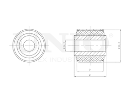 Сайлентблок внутренний задней поперечной тяги UNIO RMP-20215