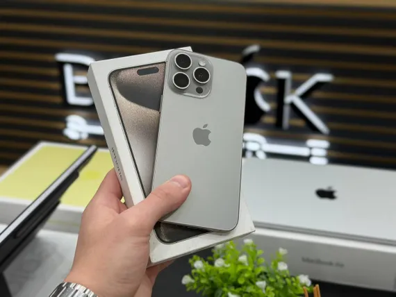 Б/У Телефон Apple IPhone 15 Pro Max 512Gb Natural Titanium 80% (HH66N25326)