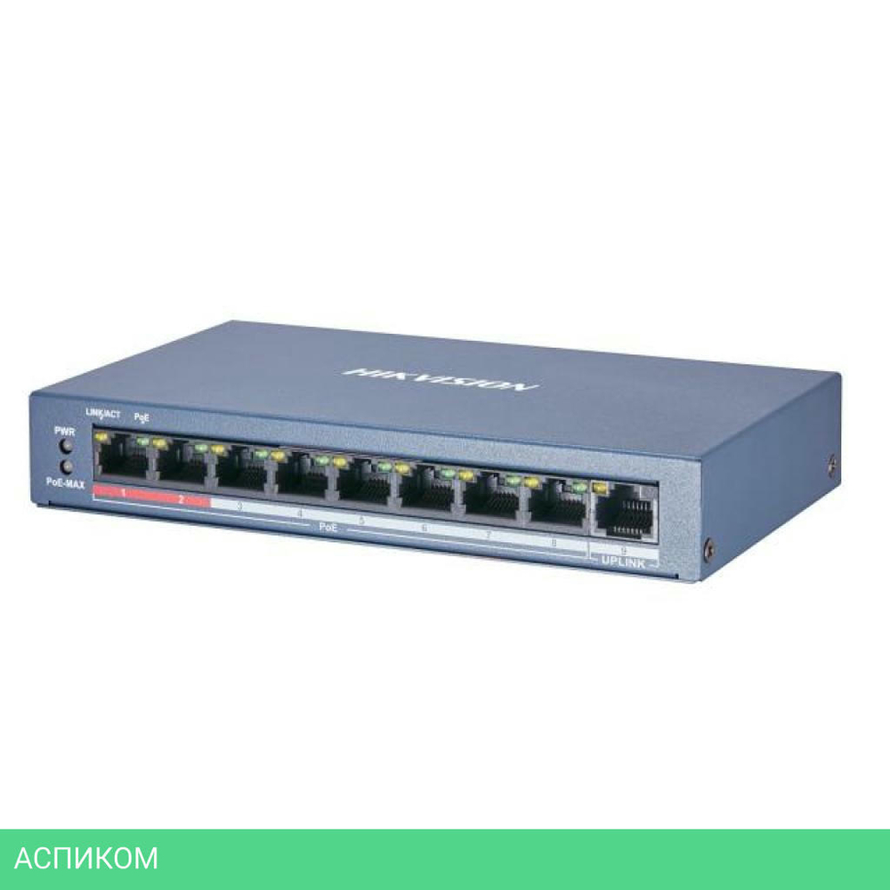 Коммутатор Hikvision DS-3E0109P-E/M(B)
