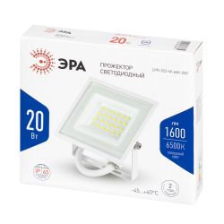 Прожектор светодиодный уличный ЭРА LPR-023-W-65K-020 20Вт 6500K IP65 гарантия 2 года белый