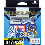 OWNER Шнур Kizuna EX X8 Broad PE super chartreuse 150м 0.17мм 9.9кг